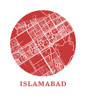 Charger l&#39;image dans la galerie, Affiche cartographique de Islamabad - Style OMap

