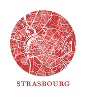 Load image into Gallery viewer, Strasbourg Map Print - City Map Poster
