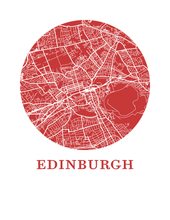 Load image into Gallery viewer, Edinburgh Map Print - City Map Poster
