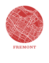 Load image into Gallery viewer, Fremont Map Print - City Map Poster
