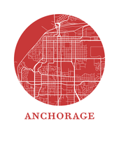 Charger l&#39;image dans la galerie, Affiche cartographique de Anchorage - Style OMap
