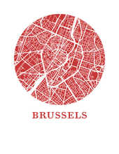 Charger l&#39;image dans la galerie, Affiche cartographique de Bruxelles - Style OMap
