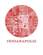 Load image into Gallery viewer, Indianapolis Map Print - City Map Poster
