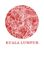 Load image into Gallery viewer, Kuala Lumpur Map Print - City Map Poster
