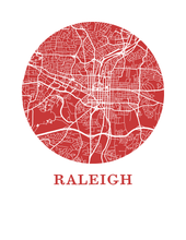 Charger l&#39;image dans la galerie, Affiche cartographique de Raleigh - Style OMap
