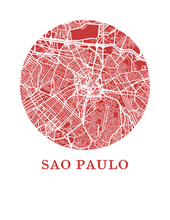 Load image into Gallery viewer, Sao Paulo Map Print - City Map Poster
