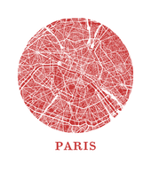 Load image into Gallery viewer, Paris Map Print - City Map Poster
