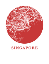 Charger l&#39;image dans la galerie, Affiche cartographique de Singapour - Style OMap
