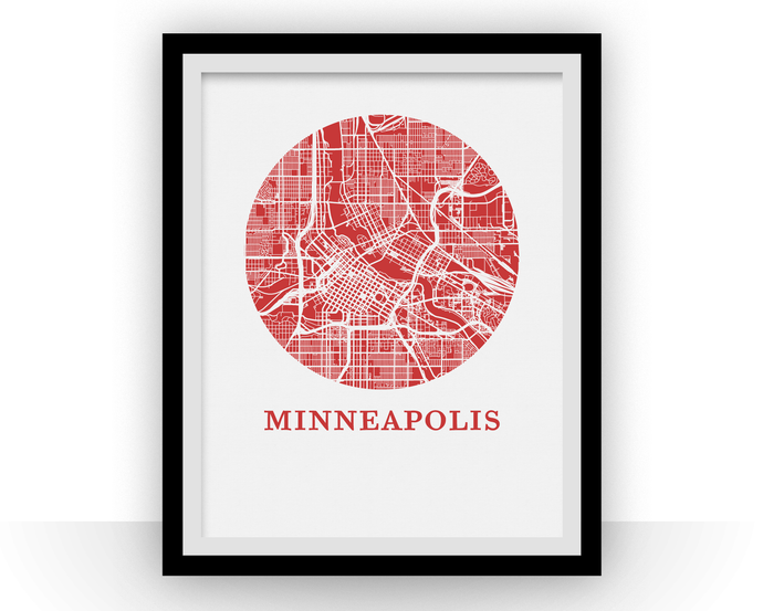 Minneapolis Map Print - City Map Poster