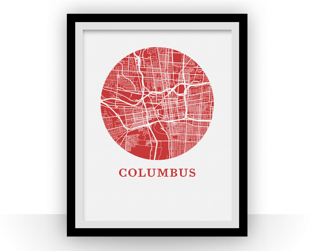 Columbus Map Print - City Map Poster