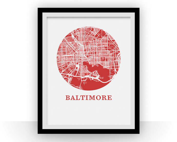 Baltimore Map Print - City Map Poster