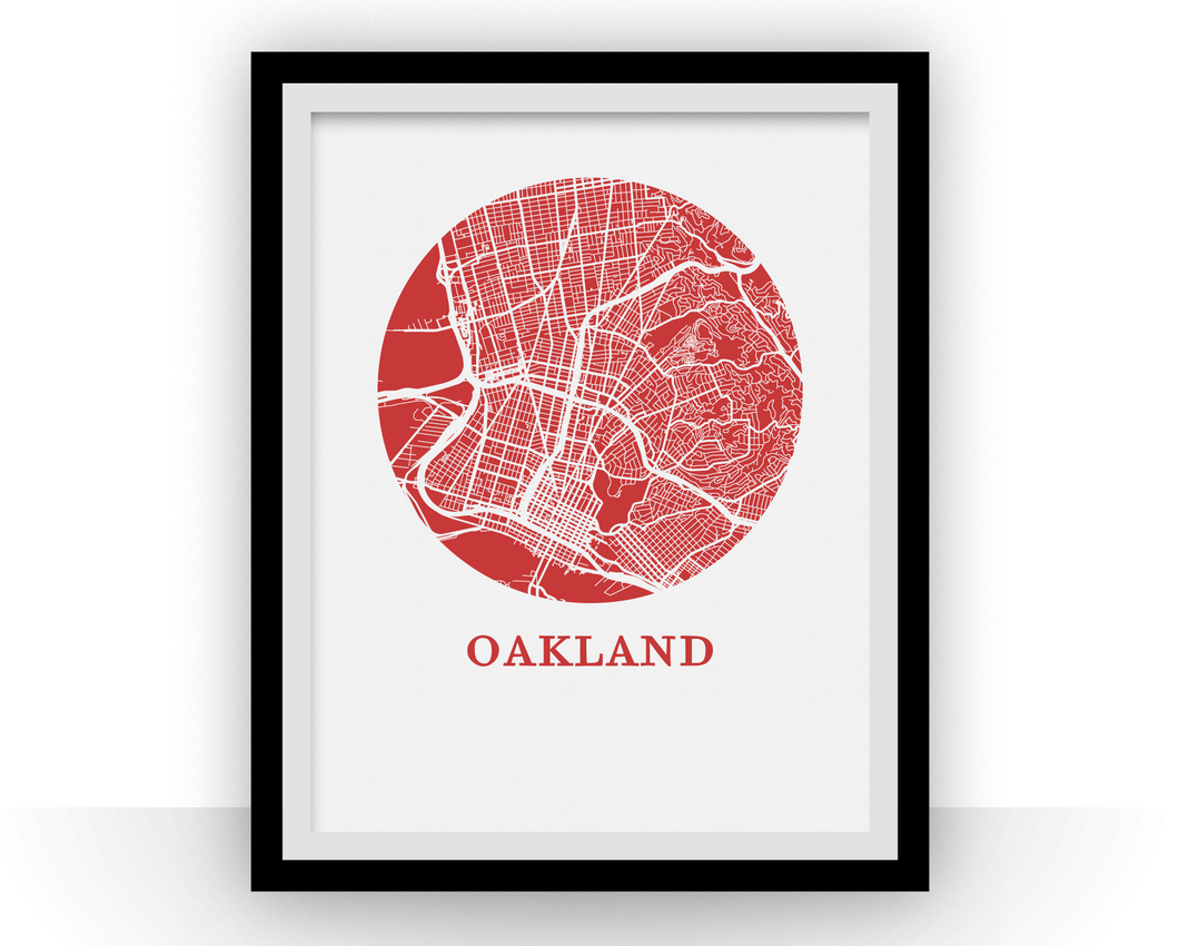 Oakland Map Print - City Map Poster