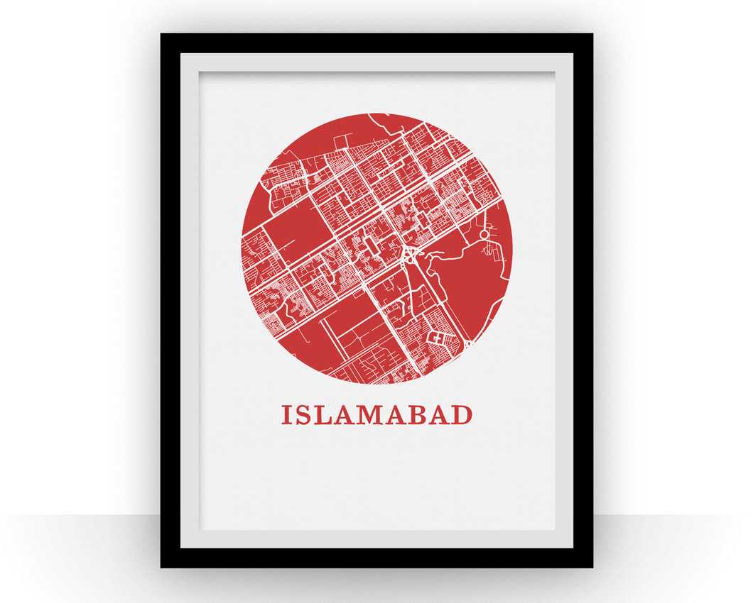 Islamabad Map Print - City Map Poster