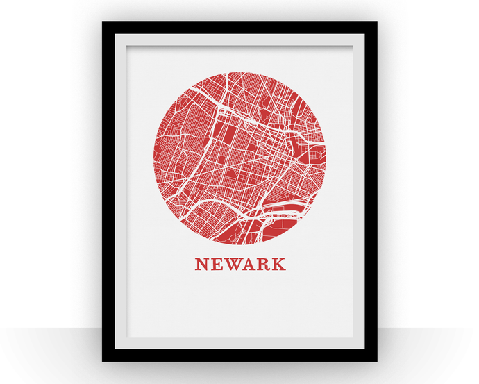 Newark Map Print - City Map Poster