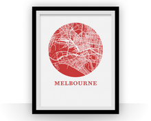 Load image into Gallery viewer, Melbourne Map Print - City Map Poster
