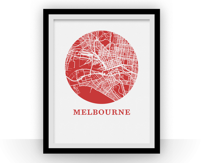 Melbourne Map Print - City Map Poster