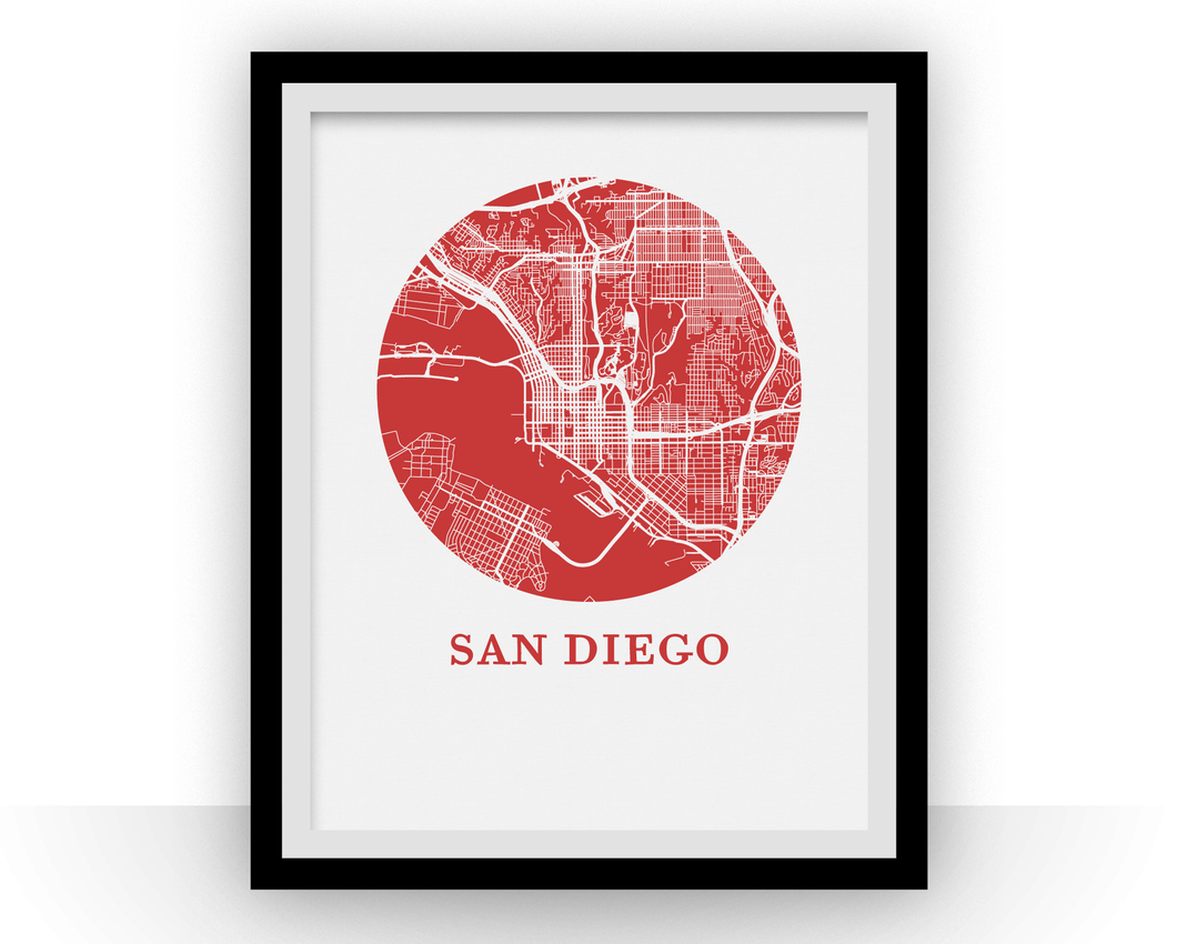 San Diego Map Print - City Map Poster