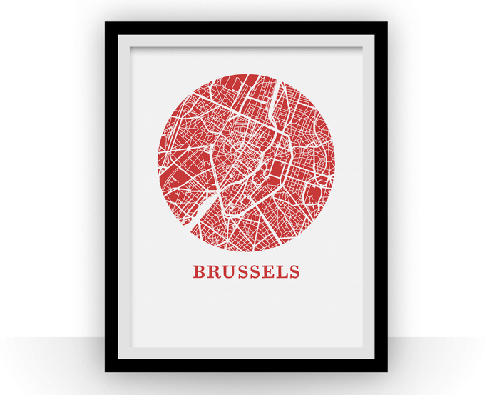 Bruxelles Map Print - City Map Poster