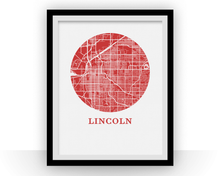 Load image into Gallery viewer, Lincoln Map Print - City Map Poster
