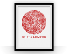 Load image into Gallery viewer, Kuala Lumpur Map Print - City Map Poster

