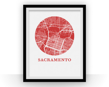 Charger l&#39;image dans la galerie, Sacramento Map Print - City Map Poster
