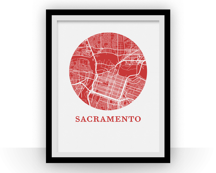 Sacramento Map Print - City Map Poster
