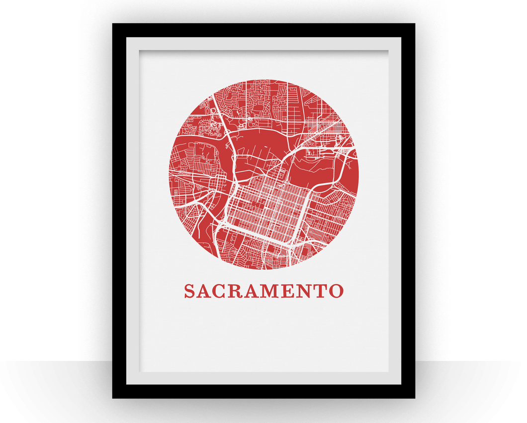 Sacramento Map Print - City Map Poster