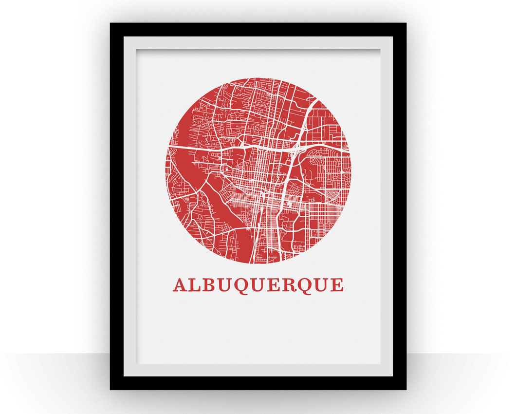Albuquerque Map Print - City Map Poster