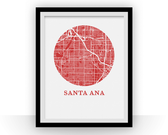 Santa Ana Map Print - City Map Poster