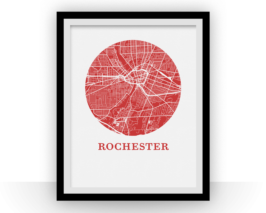 Rochester Map Print - City Map Poster