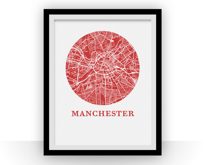 Manchester Map Print - City Map Poster