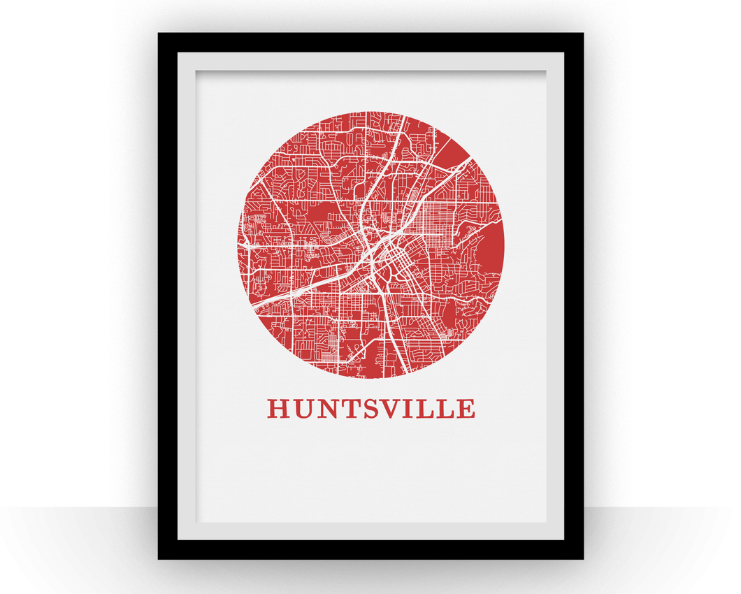 Huntsville Map Print - City Map Poster