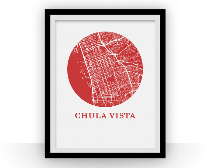 Chula Vista Map Print - City Map Poster