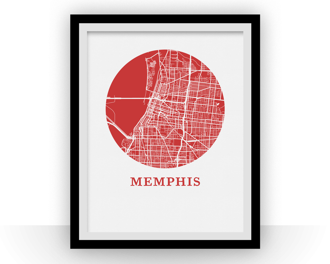 Memphis Map Print - City Map Poster