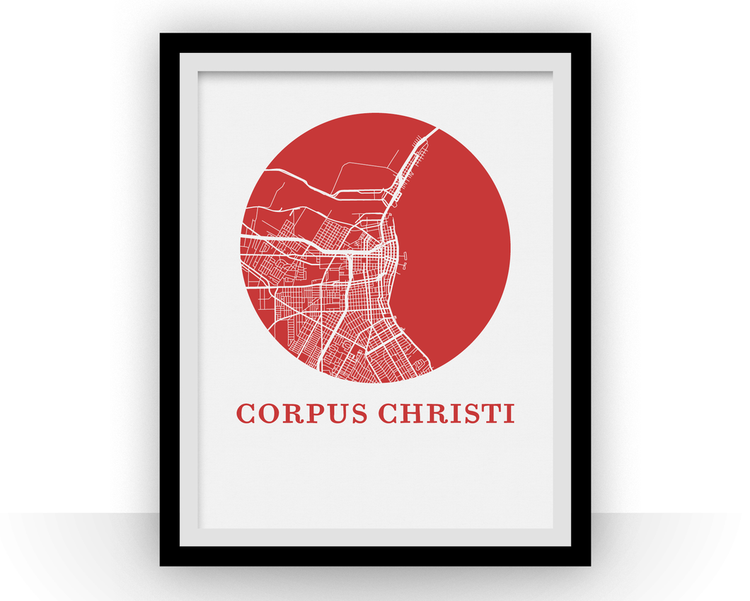 Corpus Christi Map Print - City Map Poster