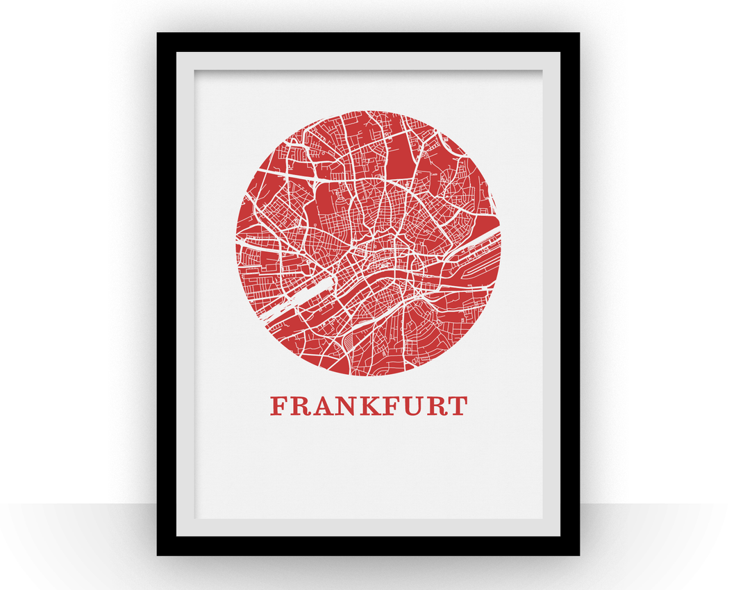 Frankfurt Map Print - City Map Poster