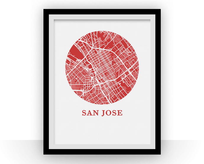 San Jose Map Print - City Map Poster