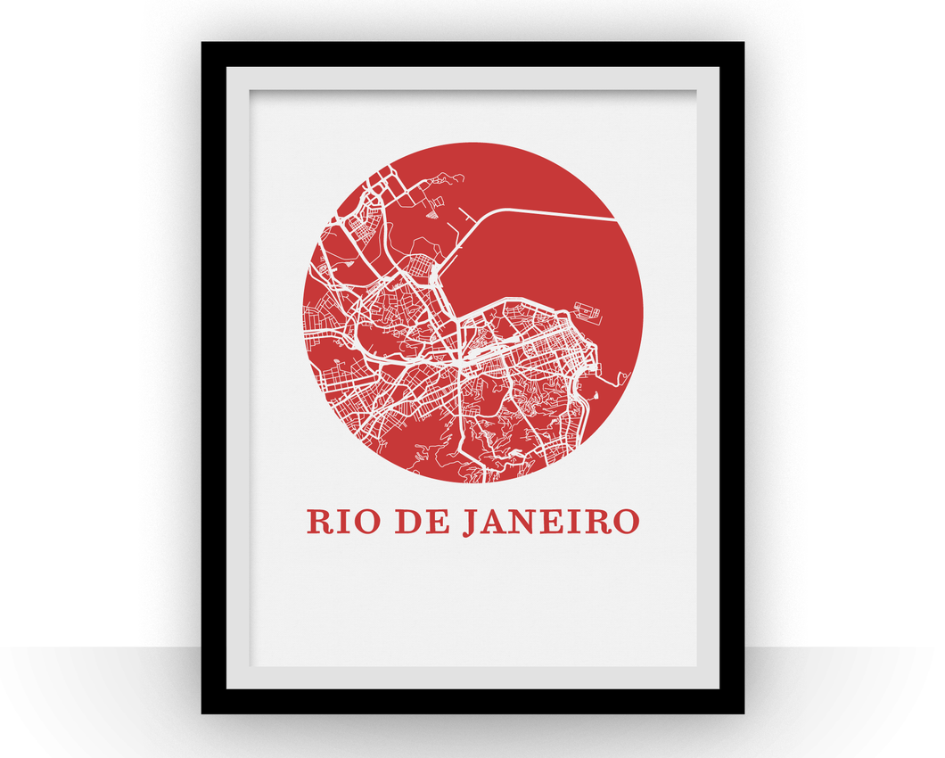 Rio de Janeiro Map Print - City Map Poster