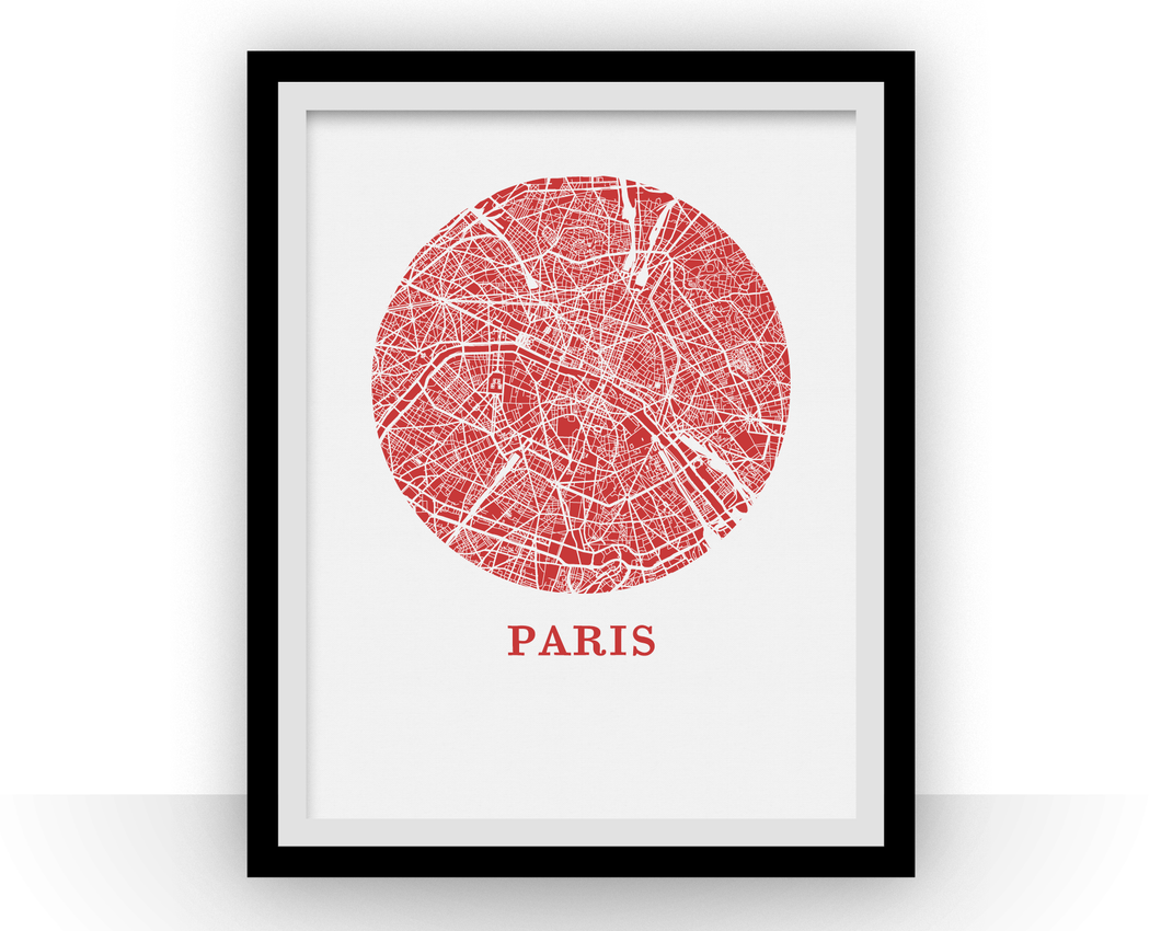 Paris Map Print - City Map Poster