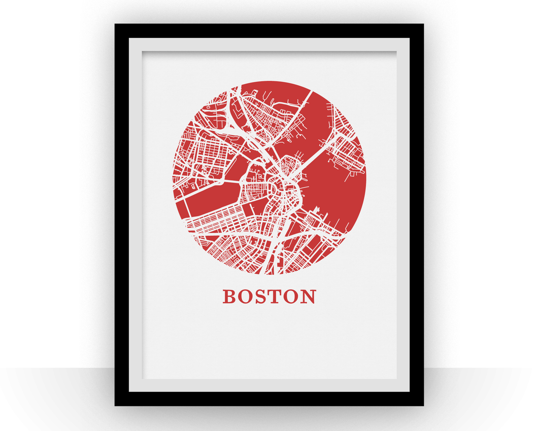 Boston Map Print - City Map Poster