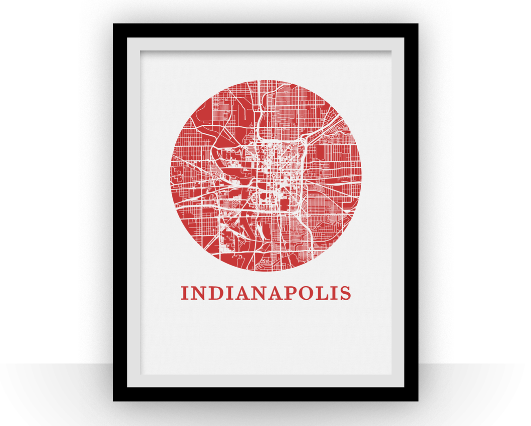 Indianapolis Map Print - City Map Poster