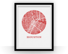 Load image into Gallery viewer, Houston Map Print - City Map Poster

