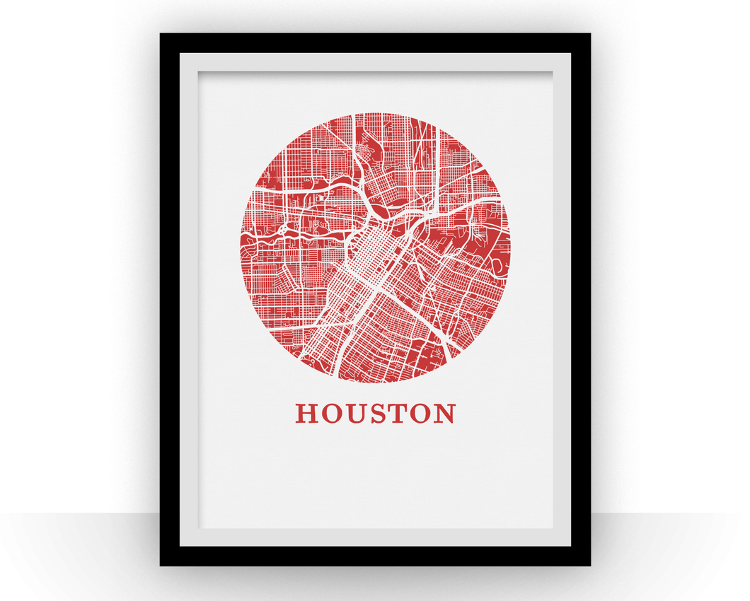 Houston Map Print - City Map Poster