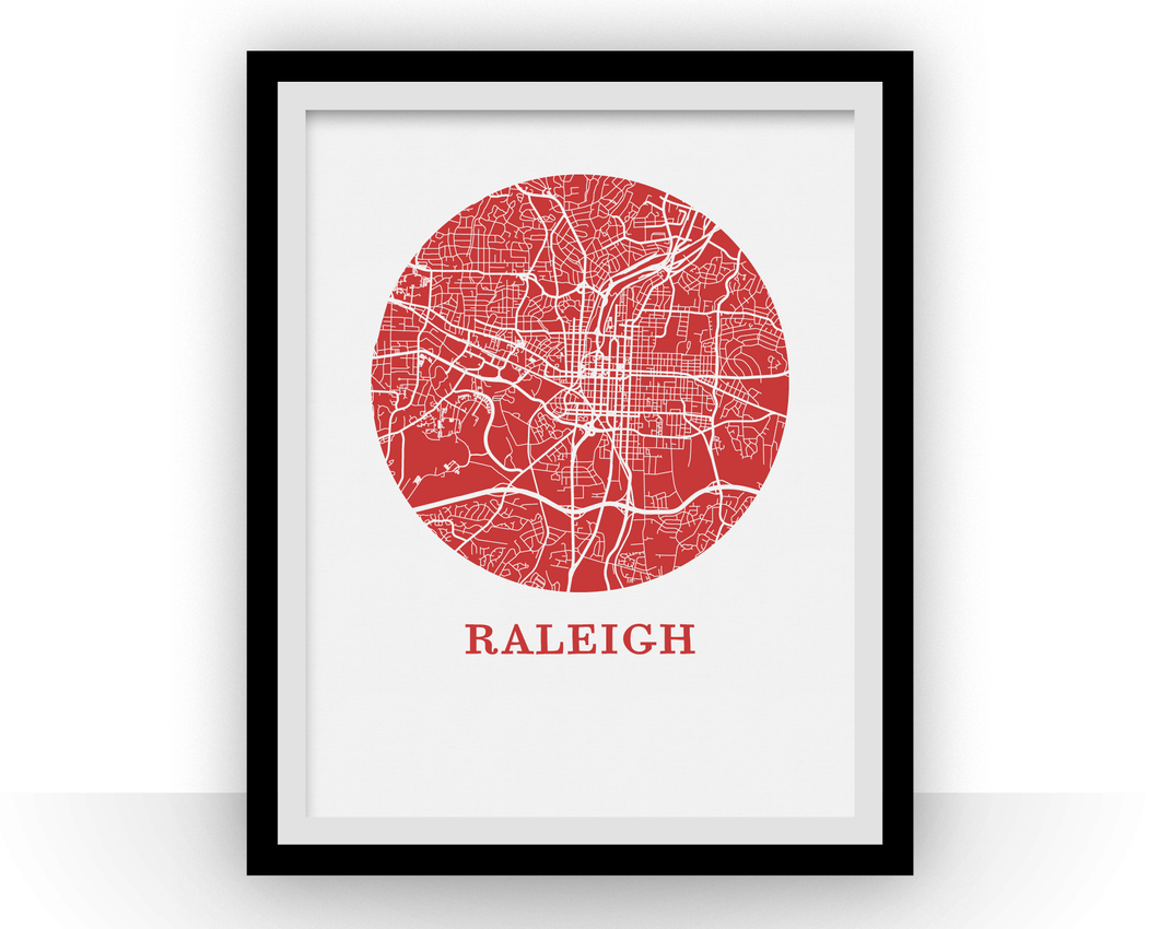 Raleigh Map Print - City Map Poster