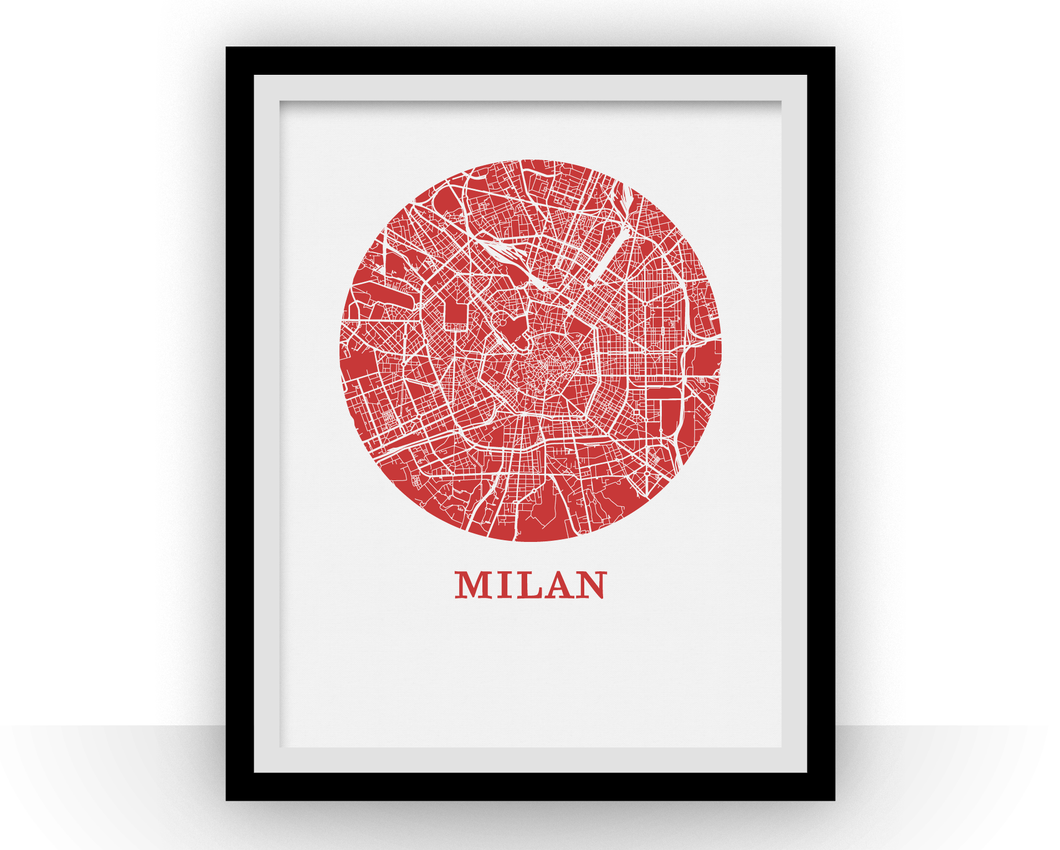 Milan Map Print - City Map Poster