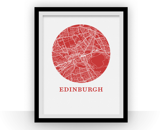 Edinburgh Map Print - City Map Poster