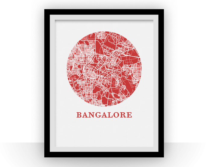 Bangalore Map Print - City Map Poster