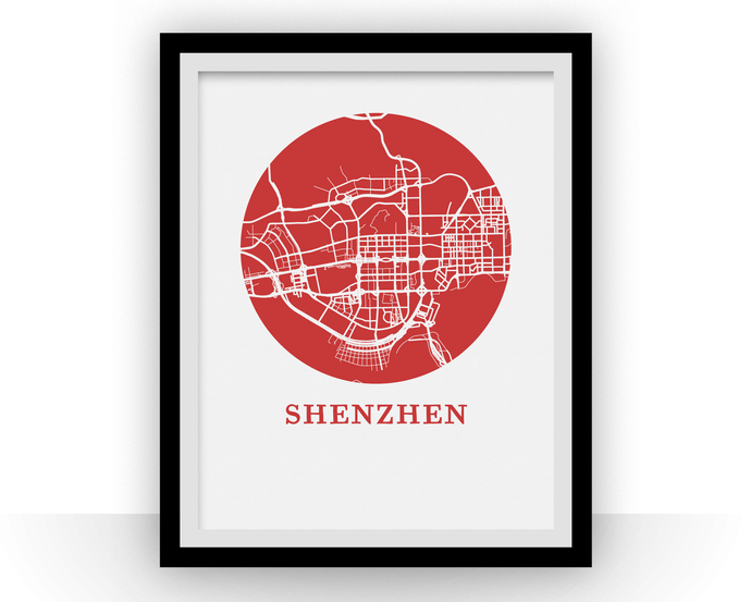 Shenzhen Map Print - City Map Poster