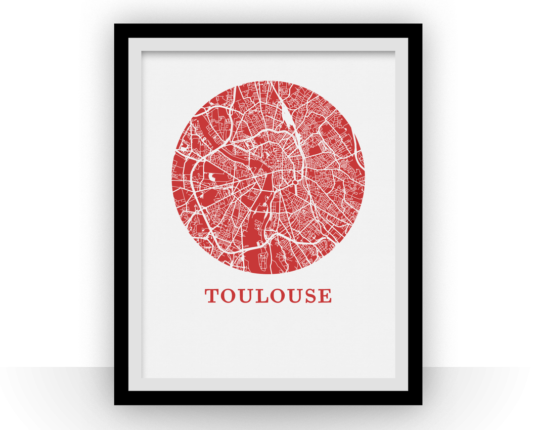 Toulouse Map Print - City Map Poster