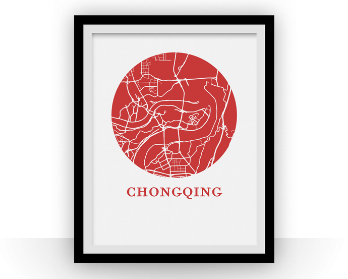 Chongqing Map Print - City Map Poster